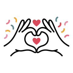 "Heart Hands Illustration"