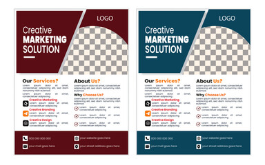 Corporate modern a4 business flyer template vactor design.