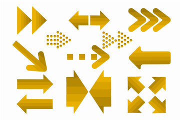 set of gold arrows