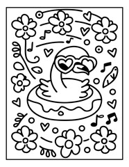 vector illustration of a coloring page