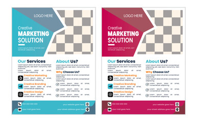 Corporate creative business flyer vactor design template clean and modern a4 business flyer design.