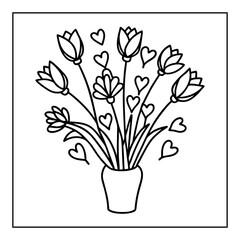 vector illustration of a coloring page