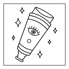 vector illustration of a coloring page