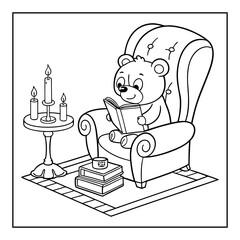 vector illustration of a coloring page