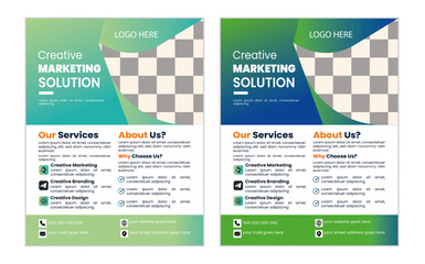 Corporate creative a4 Size business flyer vactor design template 2 color clean and professional  flyer design.