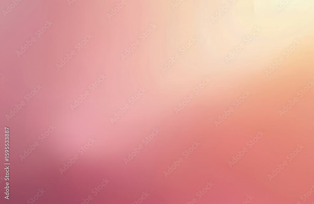 Poster smooth pink gradient transitions from deep rose to soft peach and light yellow. subtle textured grun