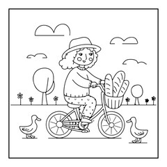 vector illustration of a coloring page