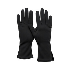 Black insulated gloves for winter protection and outdoor activities  