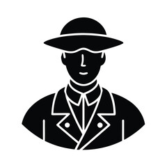 vector illustration of a soldier with a hat