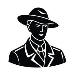 vector illustration of a soldier with a hat