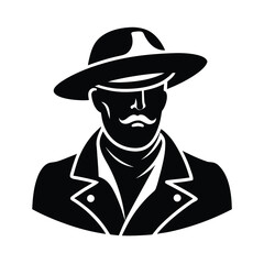 vector illustration of a soldier with a hat