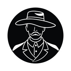 vector illustration of a soldier with a hat