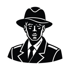 vector illustration of a soldier with a hat