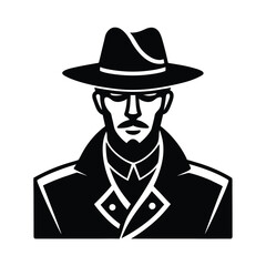 vector illustration of a soldier with a hat