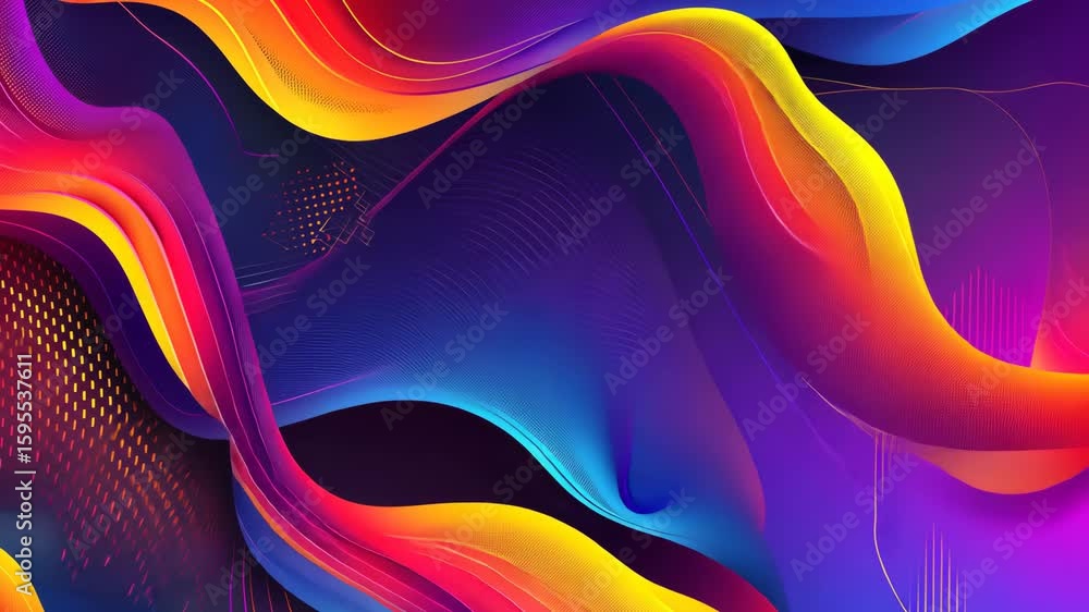 Poster reative abstract gradient background design vector collection featuring vibrant colors, dynamic geom