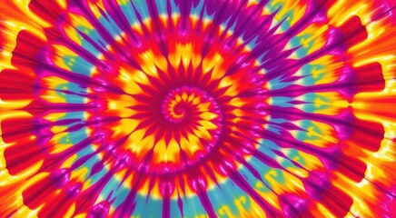 Colorful tie dye pattern with a blue background