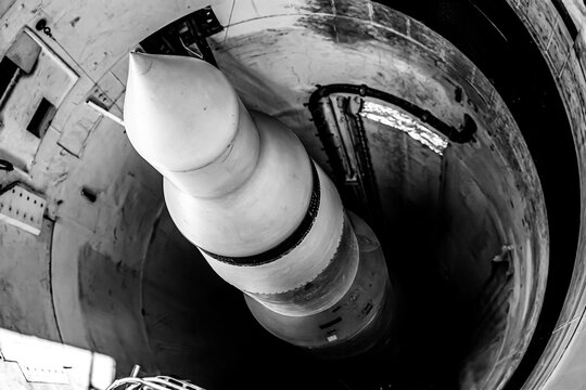 View of the Delta-09 Minuteman Missile Silo in the barren landscape of South Dakota