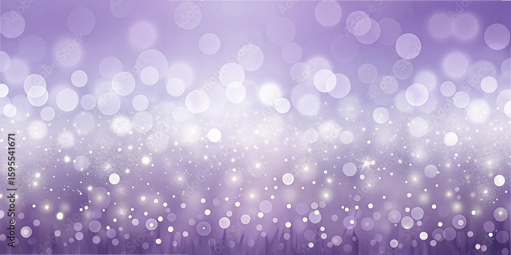 Poster delicate purple hues blend seamlessly with shimmering bokeh lights, creating a magical backdrop perf