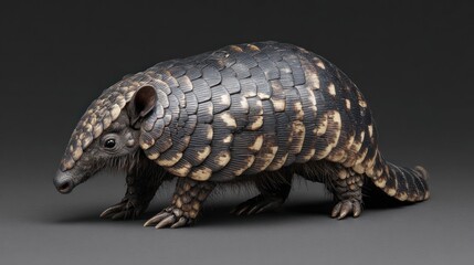 Fototapeta premium Armored mammal profile