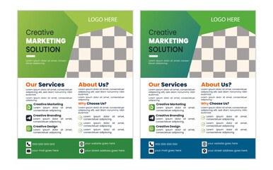 Corporate and creative business flyer design template, 
modern a4 size business flyer design.