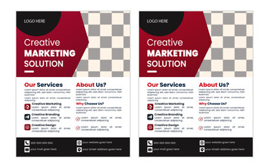Corporate modern and creative business flyer design template a4 size clean design.