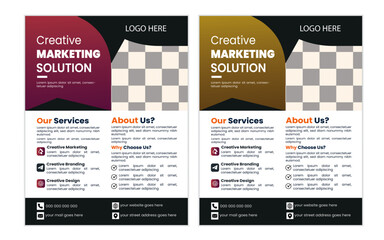 Corporate modern and creative business flyer design template a4 size clean design.