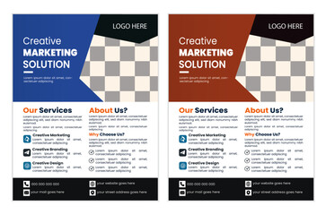 Corporate modern and creative business flyer design template a4 size clean design.