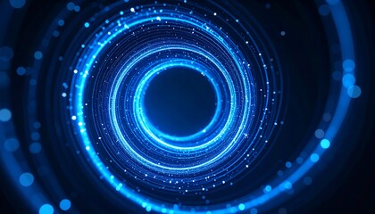 Abstract blue circular motion design