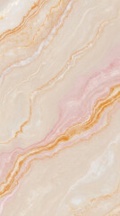 Beige Marble Surface Texture with Pink and Orange Veins