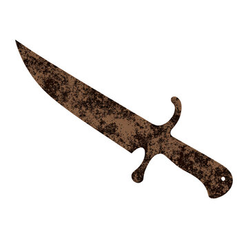 knift icon grunge texture isolated on a white background. PNG. icon	