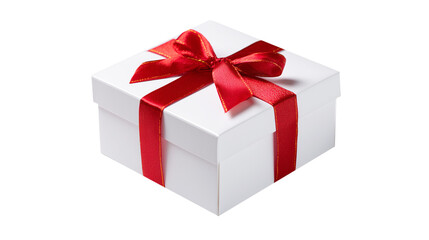 white gift box on transparent background