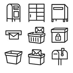 Vector no service postal grid punctuation icons characters bulk transparent slot icon
