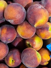 fresh peaches at the market