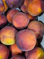 fresh peaches at the market