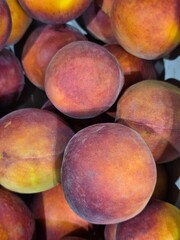 fresh peaches at the market