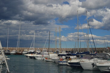 yachts in marina