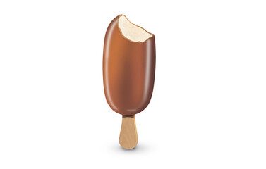 Design of a summarized and appetizing chocolate and vanilla ice cream with a transparent background