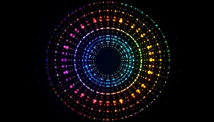 Abstract colorful concentric circles