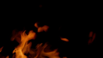 Dynamic and Vibrant Flames Dazzlingly Illuminated in Darkness Captured in Motion Today