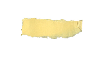 Raw-edged yellow torn paper piece. Suitable for creative posters, zines, and artistic layouts. The...