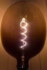 Beautiful filament in special yellow bulb