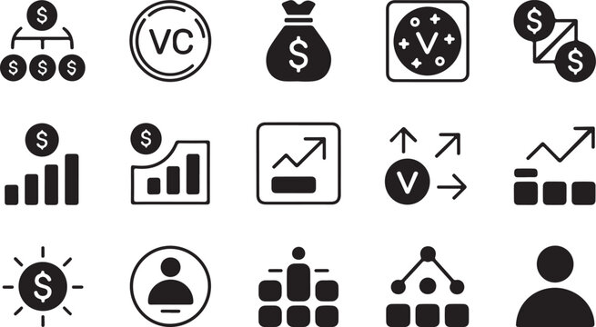 Financial Growth And Investment Icons finance money