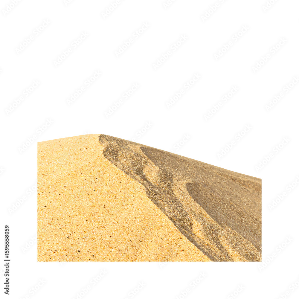 Aufkleber simple closeup of sand dune with dynamic shadows on transparent background