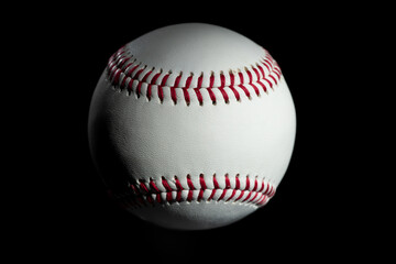 baseball isolated on black