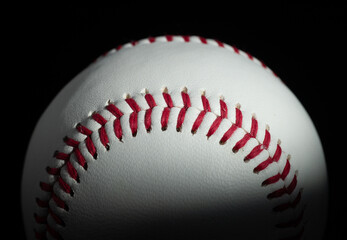 baseball isolated on black