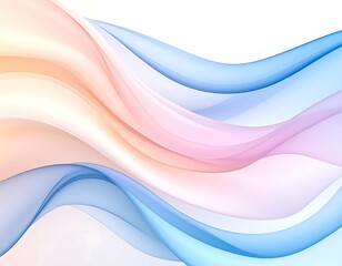 Obraz premium Abstract flowing pastel ribbons