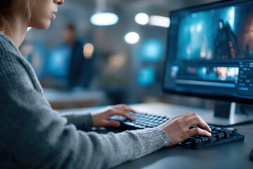 Video game development studio showcasing colorful designs and collaborative creativity