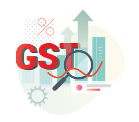 Obraz premium Government Performance on GST Collection Growth - Illustration