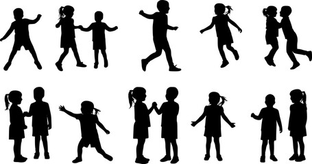 children silhouettes
