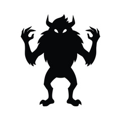 Obraz premium Mysterious beast silhouette banner advertisement with vibrant color accents